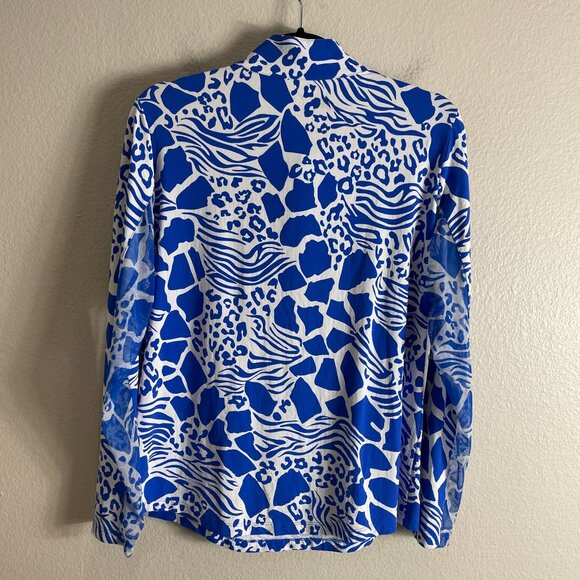 IBKUL Womens Large Bianca Animal Long Sleeve Golf Tennis UPF 50+ Cooling Shirt - Picture 10 of 11